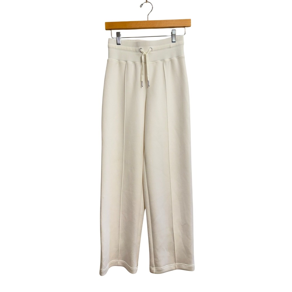 Spanx AirEssentials Wide Leg Pants White High Rise Pintuck XS